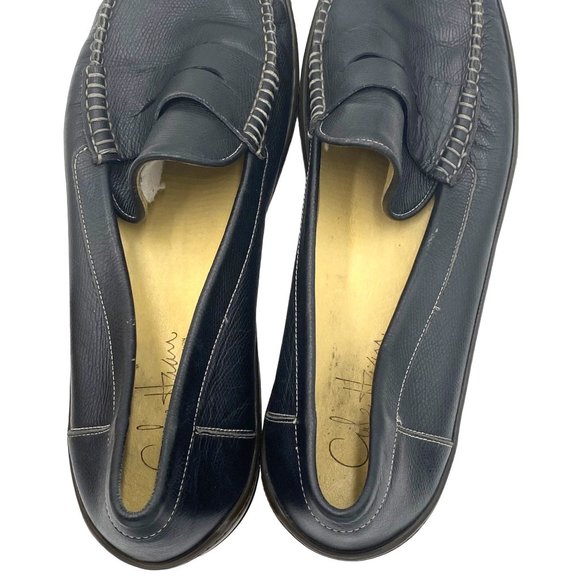 Vintage Italy Cole Haan Mens 11.5 black leather loafer driver shoes dress casual main image 6